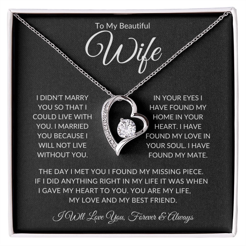 To My Beautiful Wife | I Will Not Live Without You