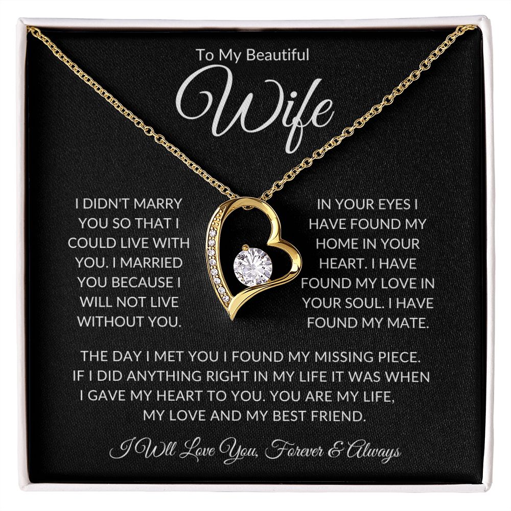 To My Beautiful Wife | I Will Not Live Without You